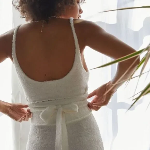 NEW Out From Under Ivory Women's Nico Wrap Sweater L - Picture 3 of 3